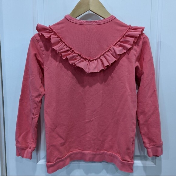 Tea Collection Ruffled Collar Feminine Sweatshirt Long Sleeve Top Girls Size 10 - Picture 3 of 5